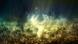 Person field light star fantasy - a star in the middle free wallpaper