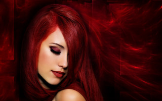 Red haired woman gothic photorealistic - photorealistic free wallpaper