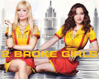 Two girls plates city red - american realism free wallpaper