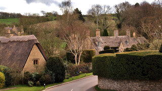 Road houses hill trees arts - a hill in the background free wallpaper