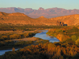 River valley mountains autumn leaves - douglas robertson bisset free wallpaper