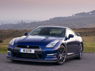 Blue sports car hill foggy - a hill in the background free wallpaper