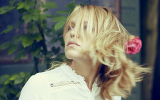 Woman flower hair outdoor bokeh - barbizon school free wallpaper