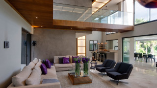 Living room couch staircase open - the second floor free wallpaper