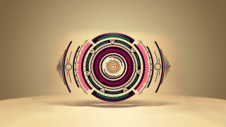Circular design light background android - geometric abstract art free wallpaper