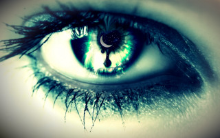 Blue eye tear gothic digital - a close up of a persons eye free wallpaper