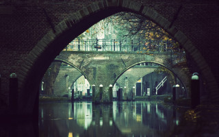 Bridge cityscape fence ruins architecture - a walkway free wallpaper