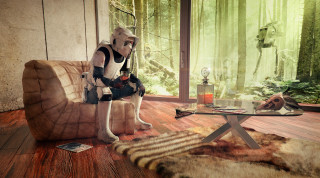 Star wars character sitting couch - a candle free wallpaper