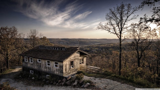 House hill mountains trees sunset - a view of the mountains free wallpaper