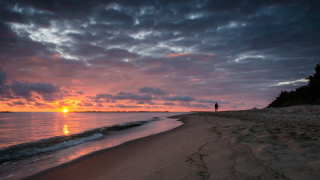 Beach sunset water portrait cinematic - cinematic free wallpaper for desktop