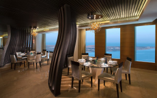 Dining room ocean city night - dining free wallpaper