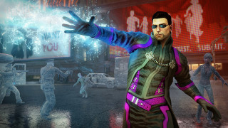Futuristic suit man glowing city - doc hammer free wallpaper