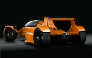 Orange racecar dark room black - concept design free wallpaper