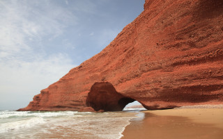 Large rock formation beach water - the water near free wallpaper