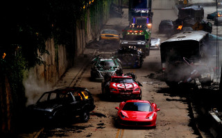 Street cars bus epic night - david lachapelle free wallpaper