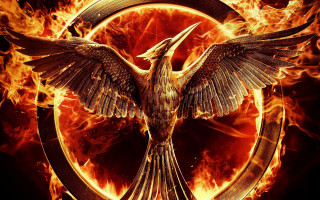 Bird fire circle flame sunset - avgust černigoj free wallpaper