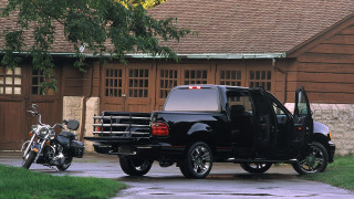 Black truck motorcycle driveway house - near free wallpaper