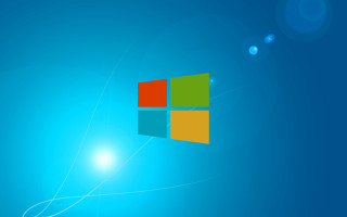 Blue background orange green window 2 - window free wallpaper for desktop