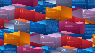 Colorful background paper shapes sizes - surreal free wallpaper