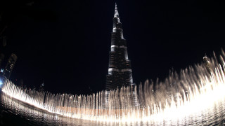 Clocktower night fountains skyline kinetic - a sky line free wallpaper