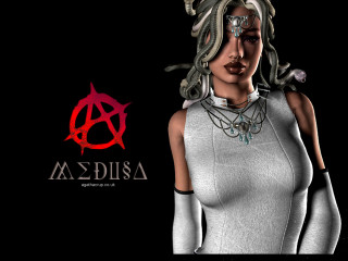 Woman snake shoulder necklace gothic - character design free wallpaper
