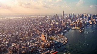 City water bridge skyline sunset - city free wallpaper
