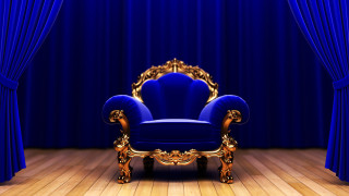 Blue chair gold frame wooden - a blue curtain free wallpaper