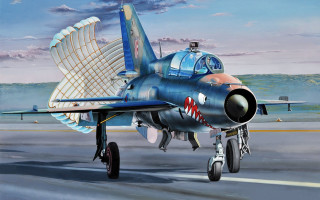 Fighterjet runway person on wing - a runway free wallpaper
