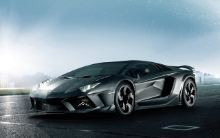 Silver sports car night sky - a silver sports car free wallpaper for desktop