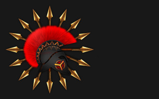 Helmet spikes red sunburst lyco - vector art free wallpaper