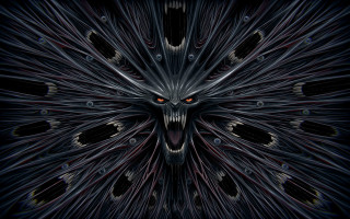 Demonic animal red eyes gothic - line free wallpaper