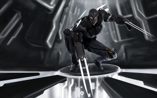 Futuristic man black suit sword - a futuristic man free wallpaper