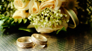 Wedding rings flower bouquet bokeh - bracha l. ettinger free wallpaper