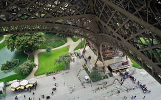Eiffel tower view tilt shift - paris school free wallpaper