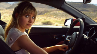 Woman driving desert mountains beach - christabel dennison free wallpaper