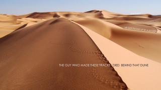 Desert quote sand sky clouds - inspirational free wallpaper
