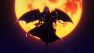 Woman bat wings full moon - ufotable free wallpaper