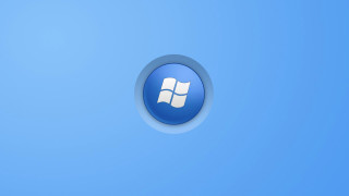 Blue round white logo sky - a white logo free wallpaper