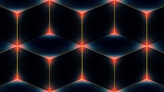 Hexagonal grid glowing lights hologram - isometric free wallpaper