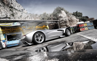 Silver sports car mountain night - eddie mendoza free wallpaper