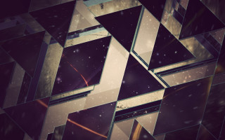 Abstract geometric cubist aurora night - cubist free wallpaper
