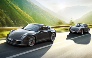 Mountain road cars green forest 2 - a green forest free wallpaper