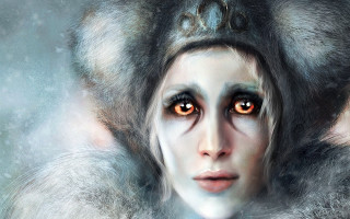White makeup fur coat monkey - bastien lecouffedeharme free wallpaper