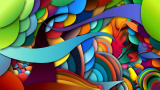 Colorful abstract curved swirl vibrant - vibrant color line free wallpaper
