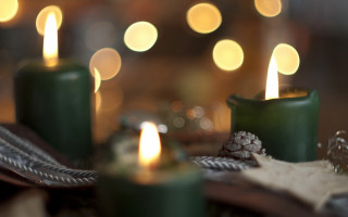 Table candles napkin bokeh moonlight - art free wallpaper