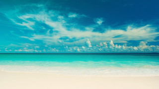 Beach blue sky white sand 7 - ocean free wallpaper