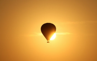 Hot air balloon sunset yellow - sunset free wallpaper