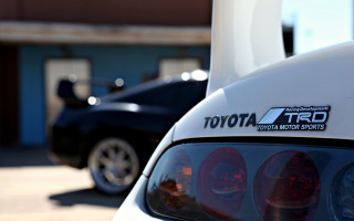 White car toyota tilt shift - clean free wallpaper