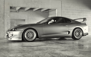 Silver sports car garage door 3 - a window open free wallpaper
