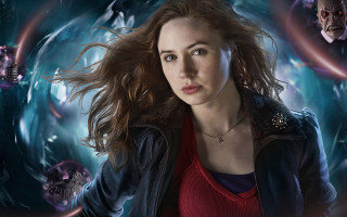 Woman long hair red shirt 3 - dave kendall free wallpaper